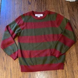 Halloween costume - Freddy Krueger. Striped Red and Green Sweater